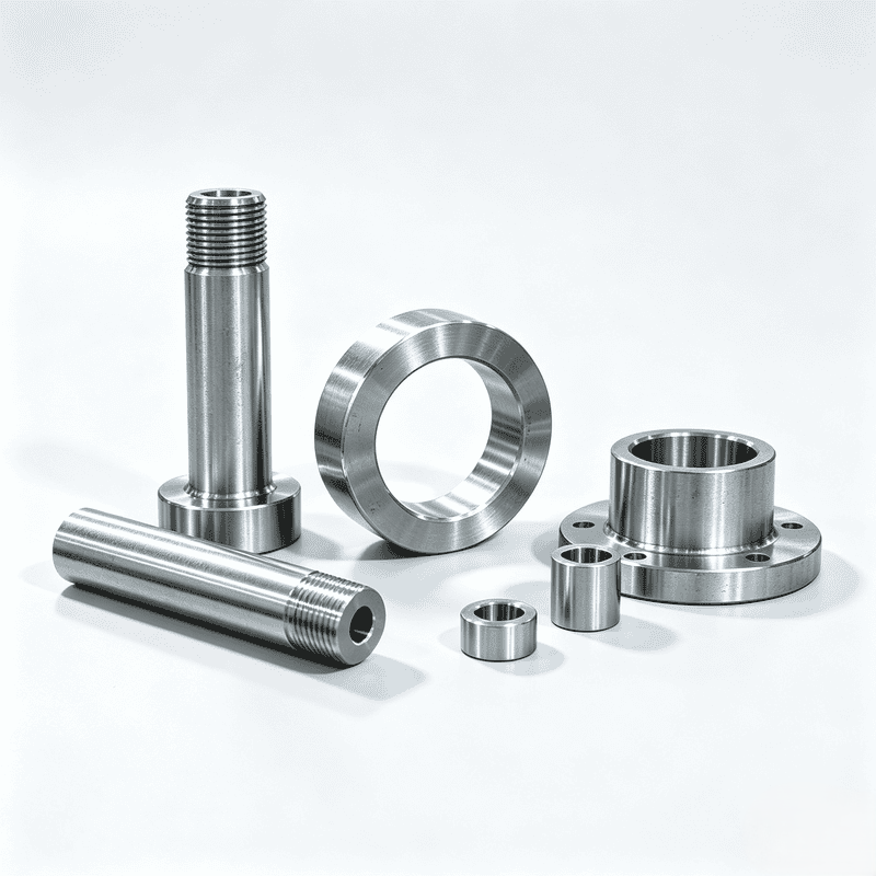 Custom titanium turned parts lathe machined